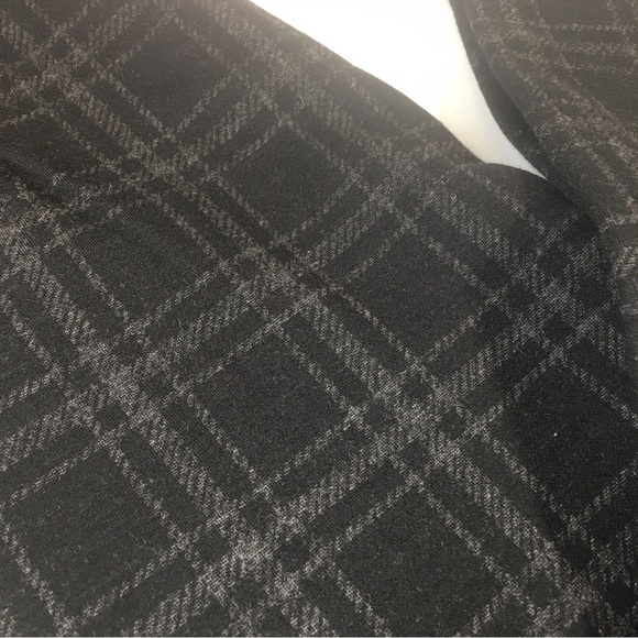 J. Jill  Ponte Slim Leg Plaid Pants Black and Gray Size Small - Picture 7 of 8